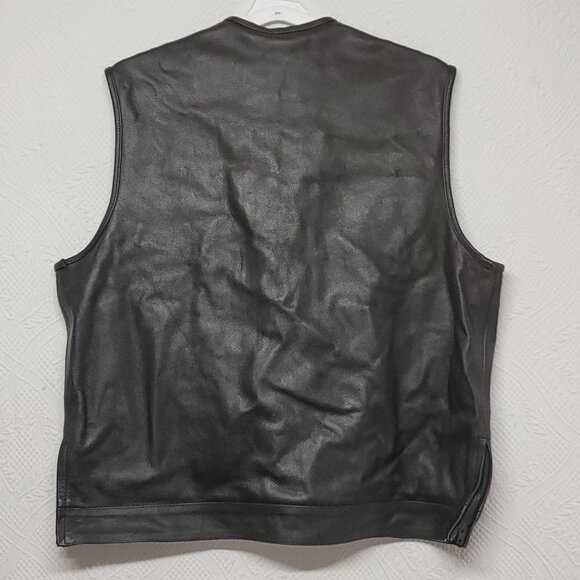 DS Daniel Smart Leather Vest Black Sz XXL - Picture 2 of 14
